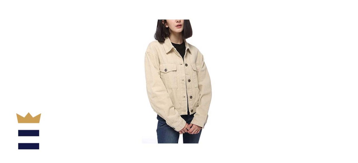 Anna-Kaci Casual Corduroy Button Down Jacket