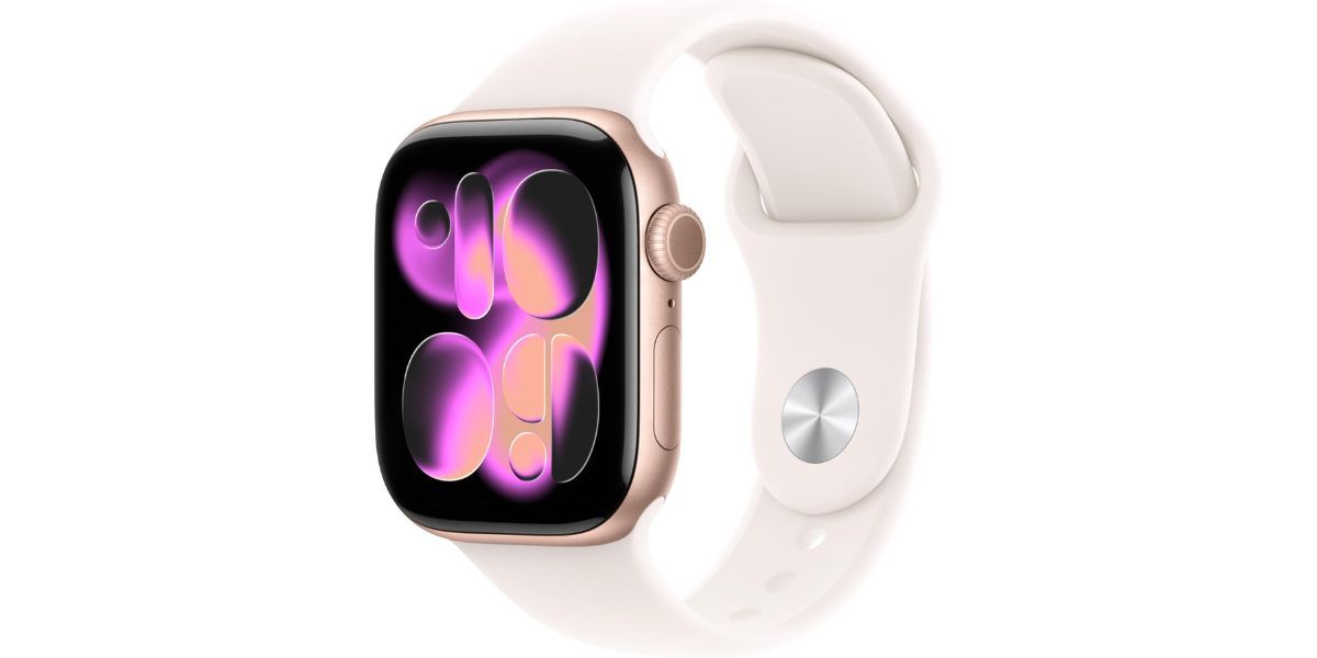 Apple Watch Series 11 [GPS 42mm] Smartwatch with Rose Gold Aluminum Case with Light Blush Sport Band