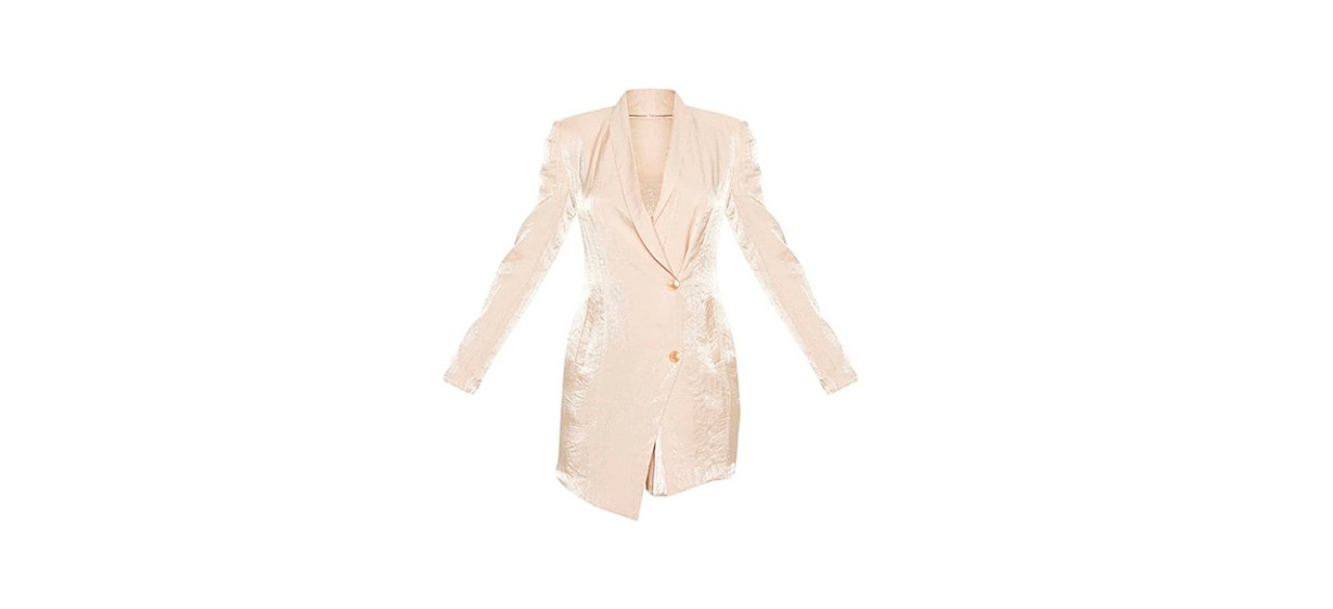 Best Akarise Double Breasted Gold Button Blazer Dress  