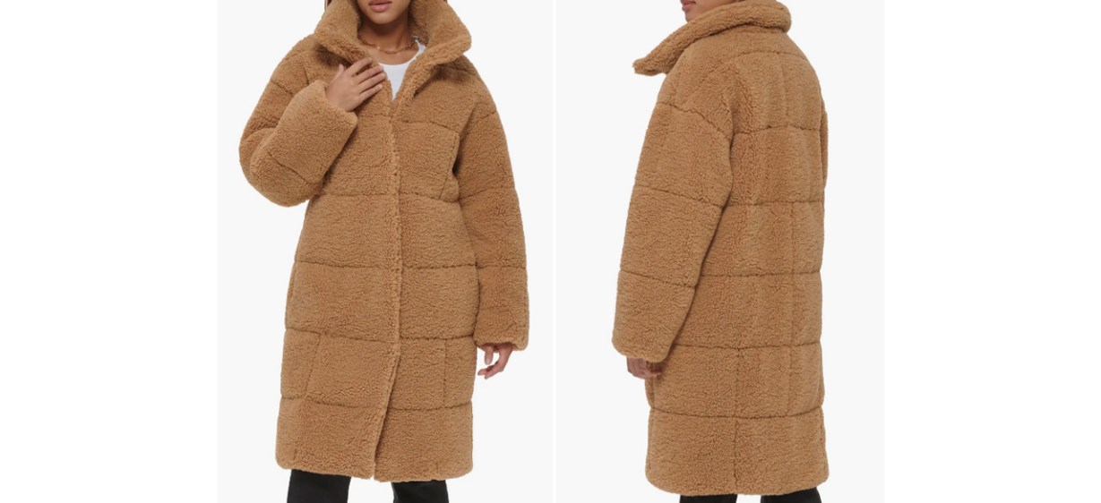 Levi’s Quilted Fleece Teddy Long Coat