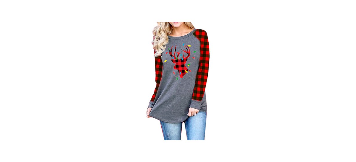 Best Deerose Womens Holiday Buffalo Plaid Shirt