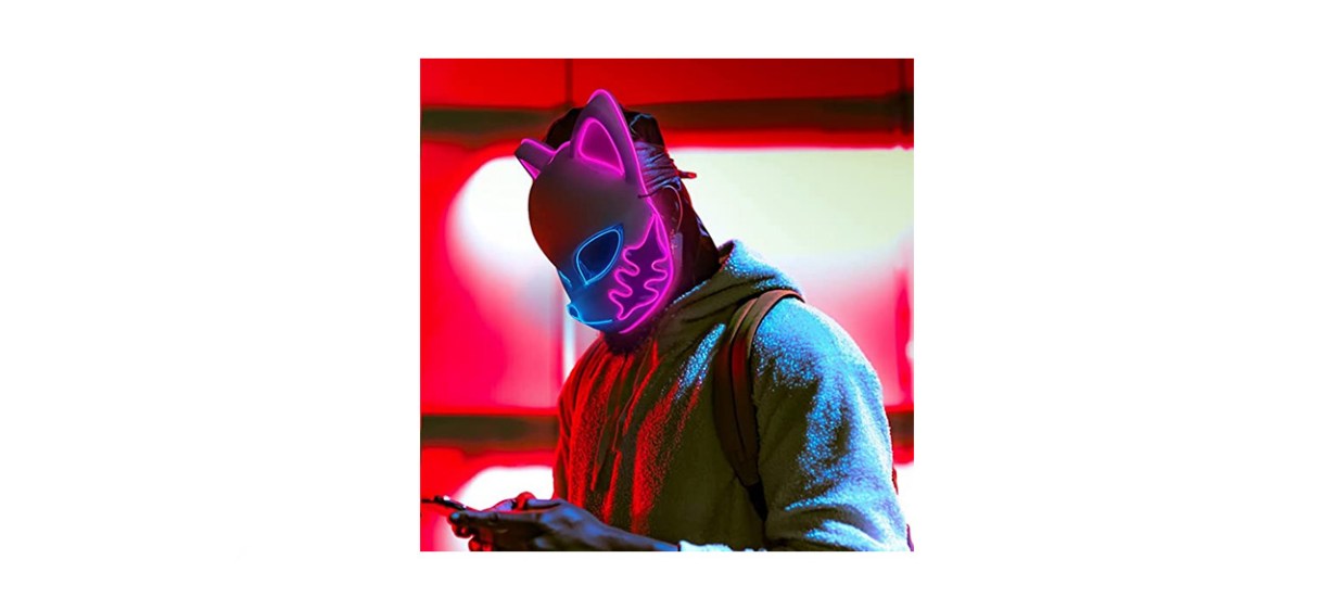 best Depointer Demon slayer Fox Mask LED