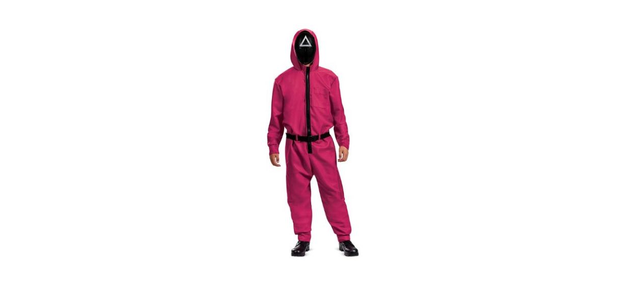 Best Disguise Squid Game Adult Triangle Guard Jumpsuit