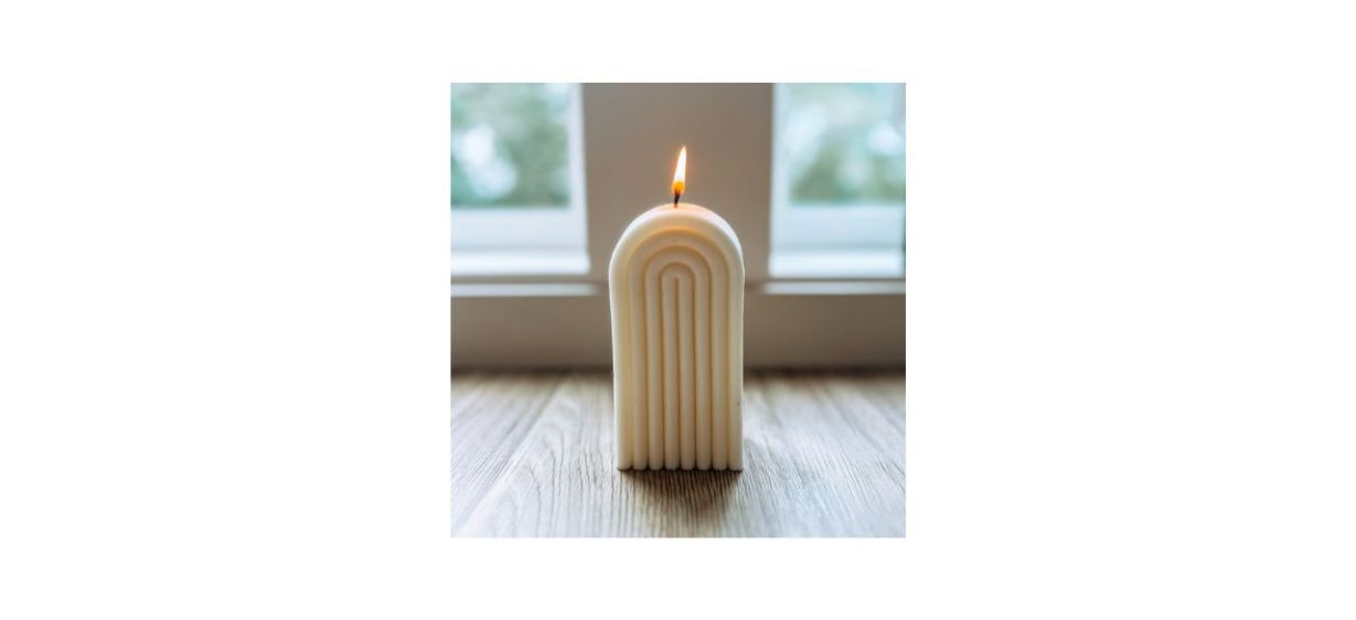 Clean Candle Therapy Rainbow Block Candle