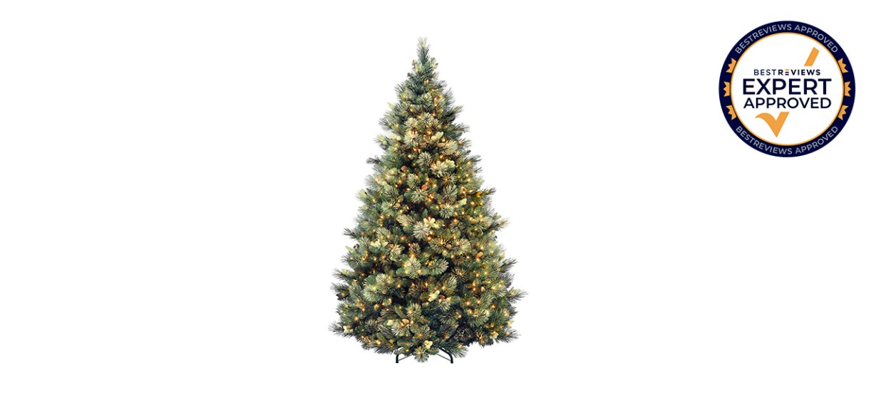 Best National Tree Company Carolina Pine 7.5-Foot Artificial Holiday Pre-Lit Christmas Tree