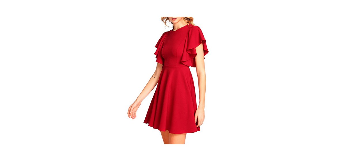 Best Romwe Women's Stretchy Flared Cocktail Dress