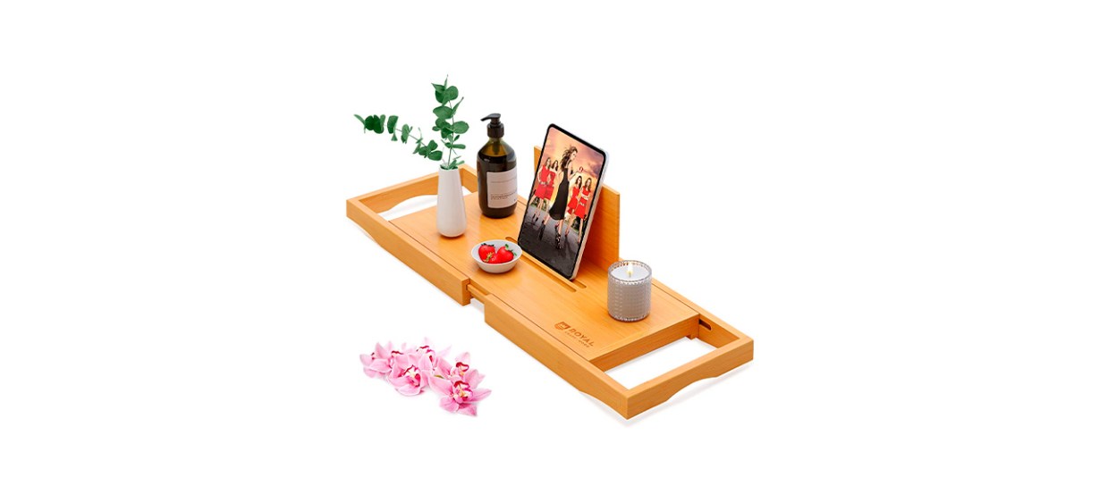 Best Royal Craft Wood Luxury Bathtub Tray Caddy