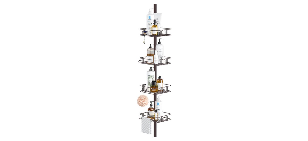 4 Tier Shower Caddy No Drilling Corner Organizer Shelves, 56-114