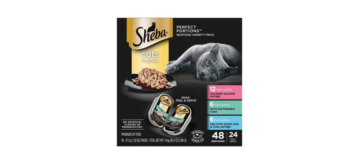 Best Sheba cat food Sheba Perfect Portions Soft Cuts in Gravy Gourmet Variety Pack