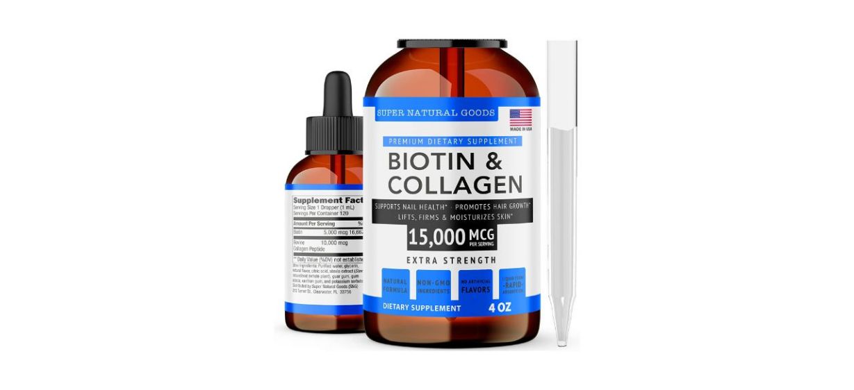 Super Natural Goods Liquid Biotin &amp; Collagen Drops