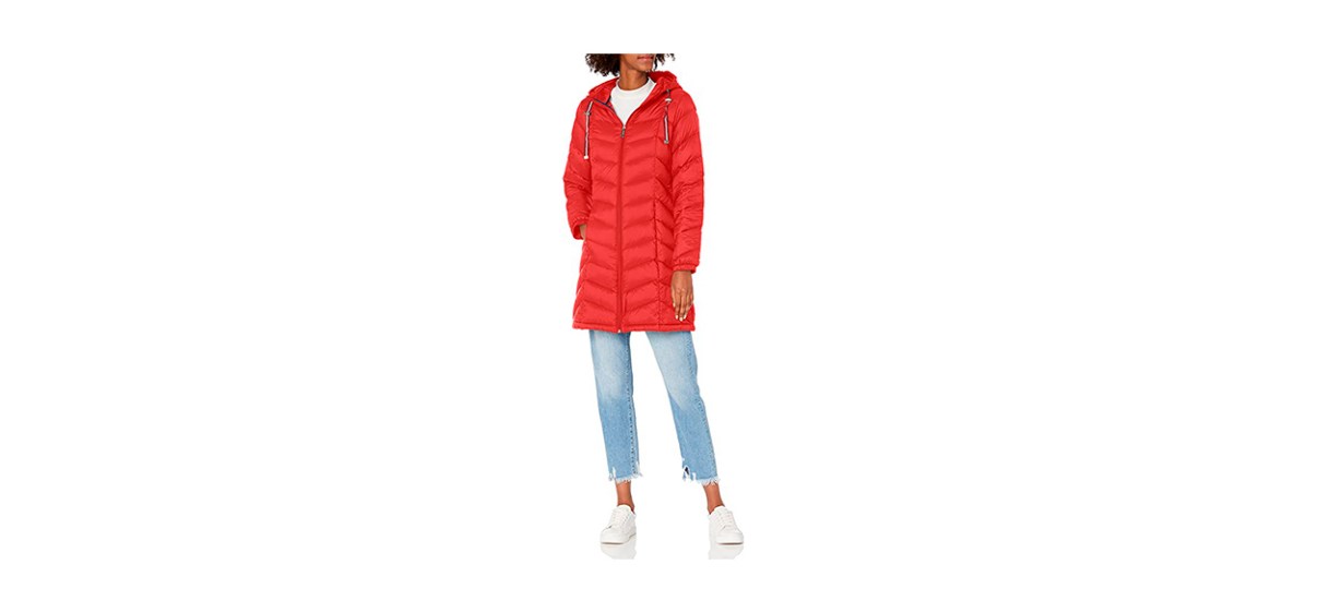 Best Tommy Hilfiger Mid-Length Hooded Down Jacket
