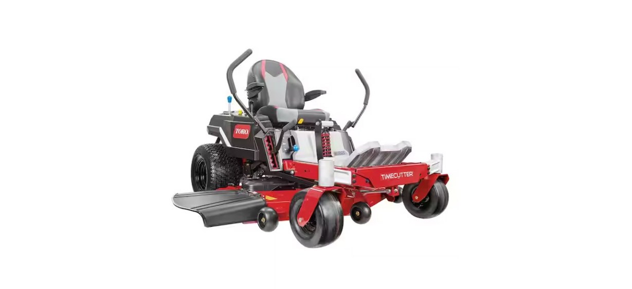 Toro TimeCutter Zero-Turn Riding Mower on white background