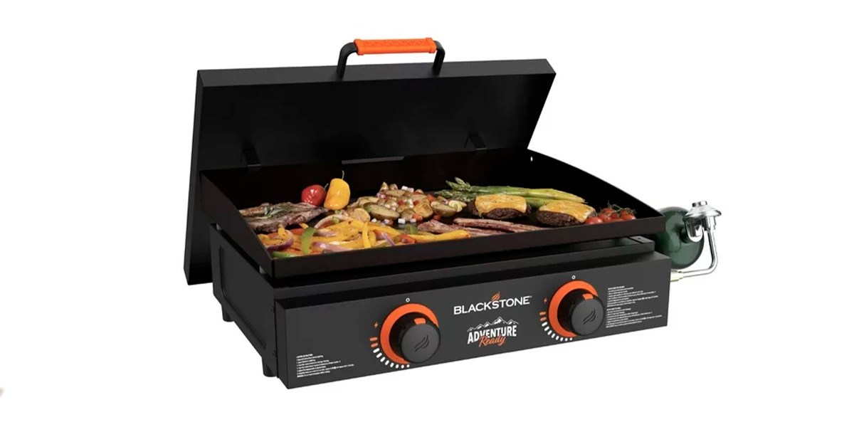 Blackstone Adventure Ready Two-Burner 22-inch Propane Griddle on white background