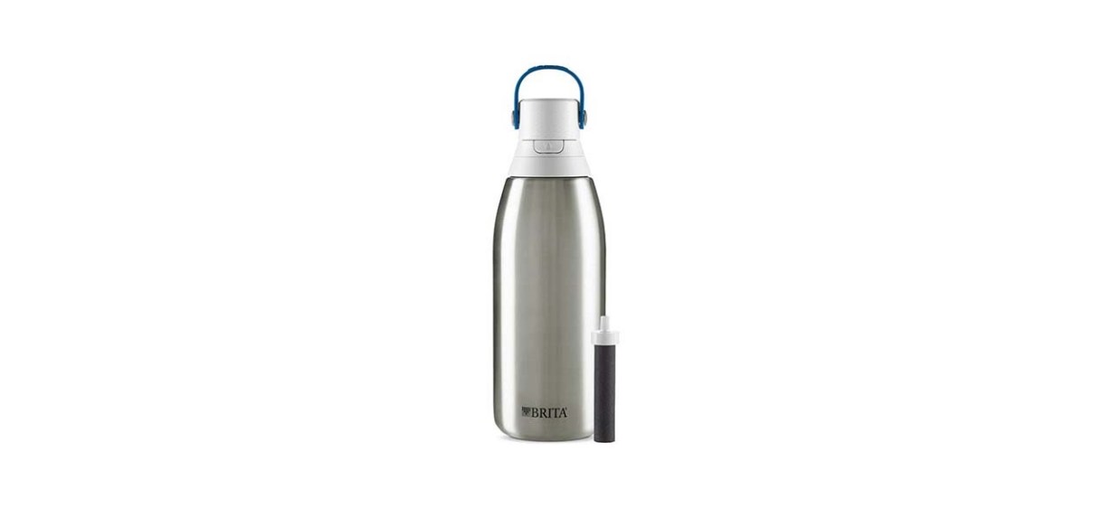 Brita Stainless Steel Water Filter Bottle, Stainless Steel, 32 Ounce