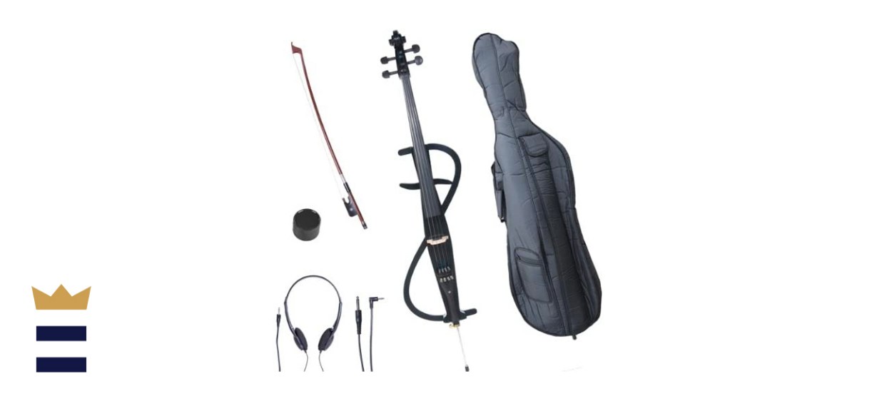 Cecilio CECO-3BK Ebony Electric Silent Metallic Black Cello