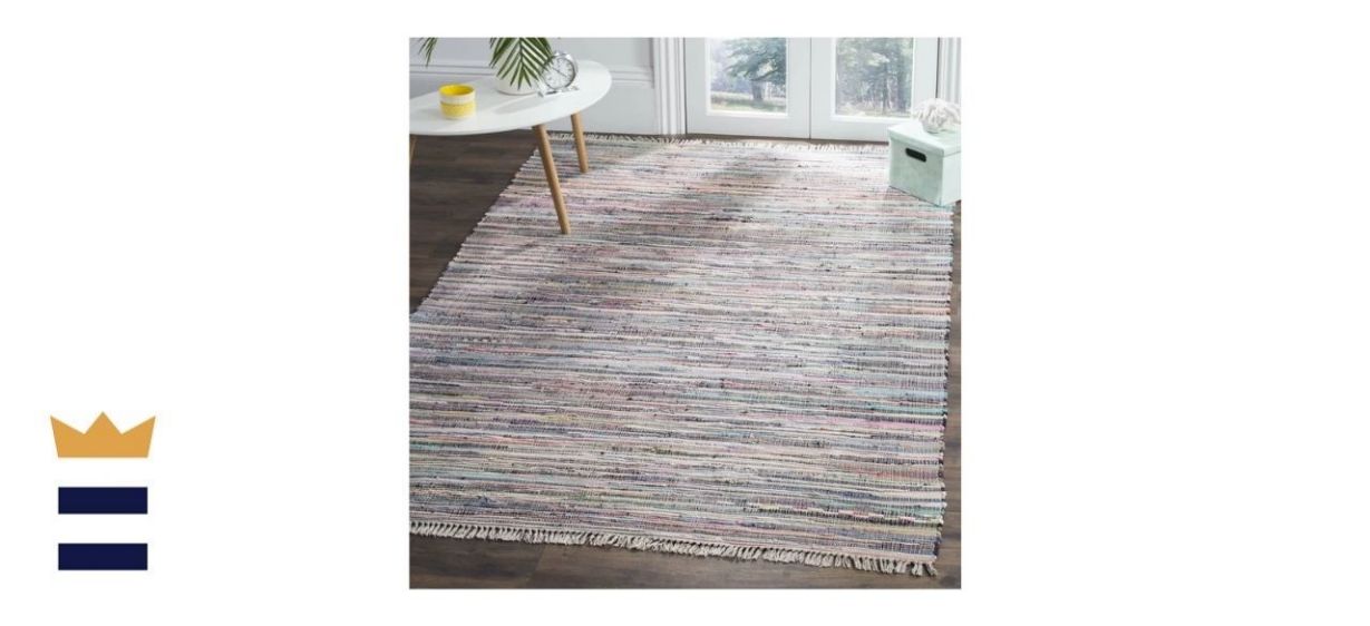 Dakota Fields Mireia Striped Handmade Flatweave Area Rug
