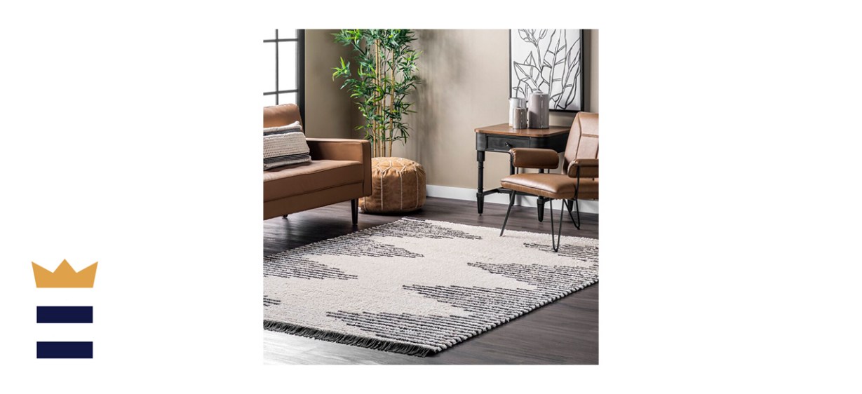 Evelina Geometric BeigeBlack Area Rug