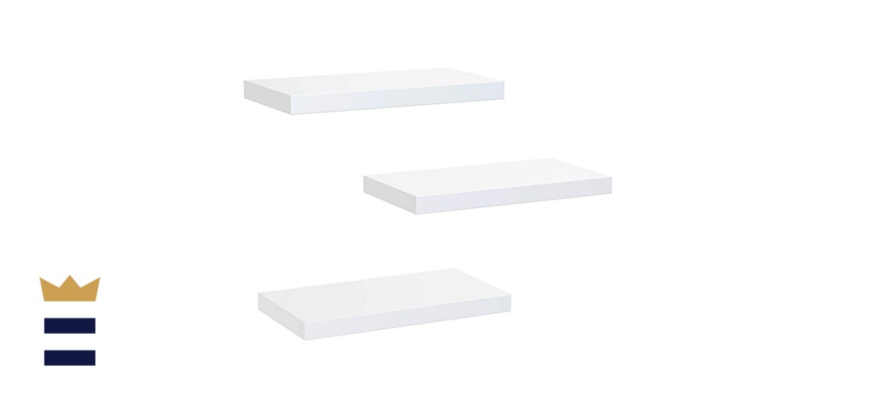 Amada White Floating Shelves Invisible Wall Mounted 3 Sets