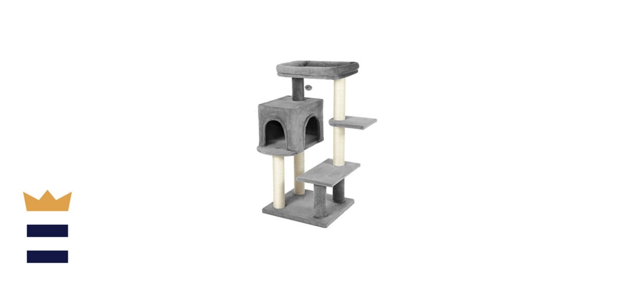 Frisco 48-in Heavy Duty Faux Fur Cat Tree &amp; Condo