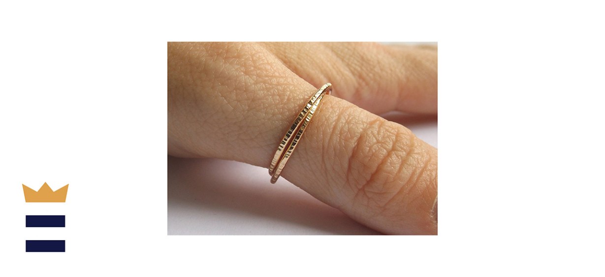 Gold Interlocking Thumb Rings