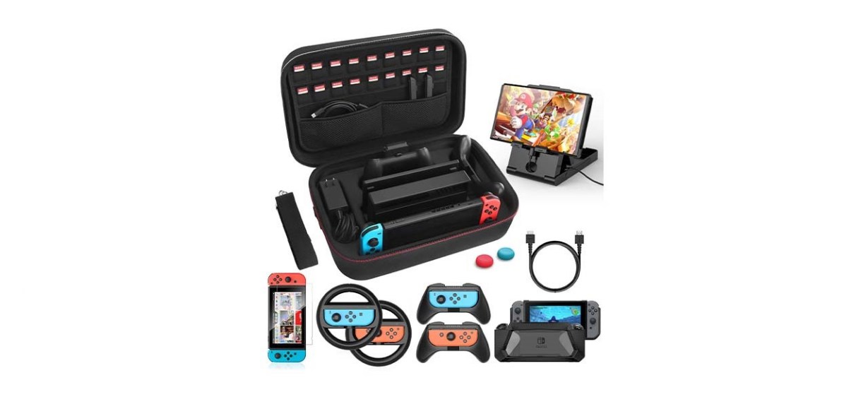 HEYSTOP 12-in-1 Nintendo Switch Case Accessories Kit
