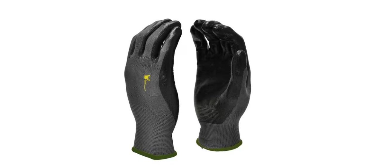 G & F Black Seamless Nitrile Coated Work Gloves G & F Black Seamless Nitrile Coated Work Gloves