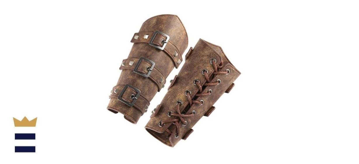 HZMAN Faux Leather Bracers