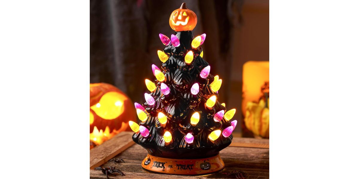 JOYIN 8.5 Inch Halloween Ceramic Tree