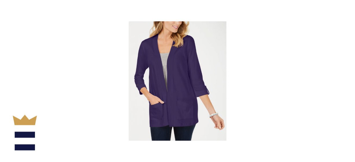 Karen Scott Cotton Cozy Cardigan