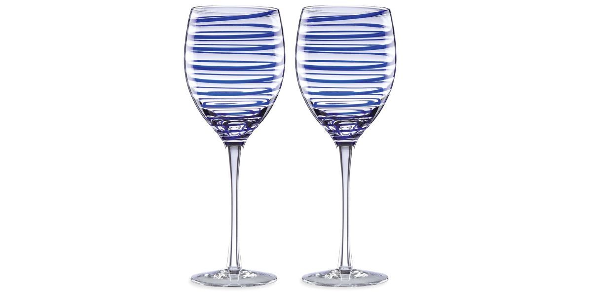 Kate Spade New York Charlotte Street 2-Piece Wine Glass Set