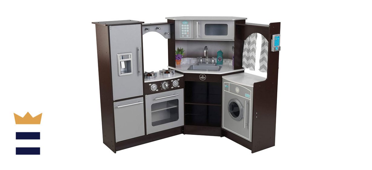 KidKraft Ultimate Wooden Corner Kitchen Playset with Lights and Sounds