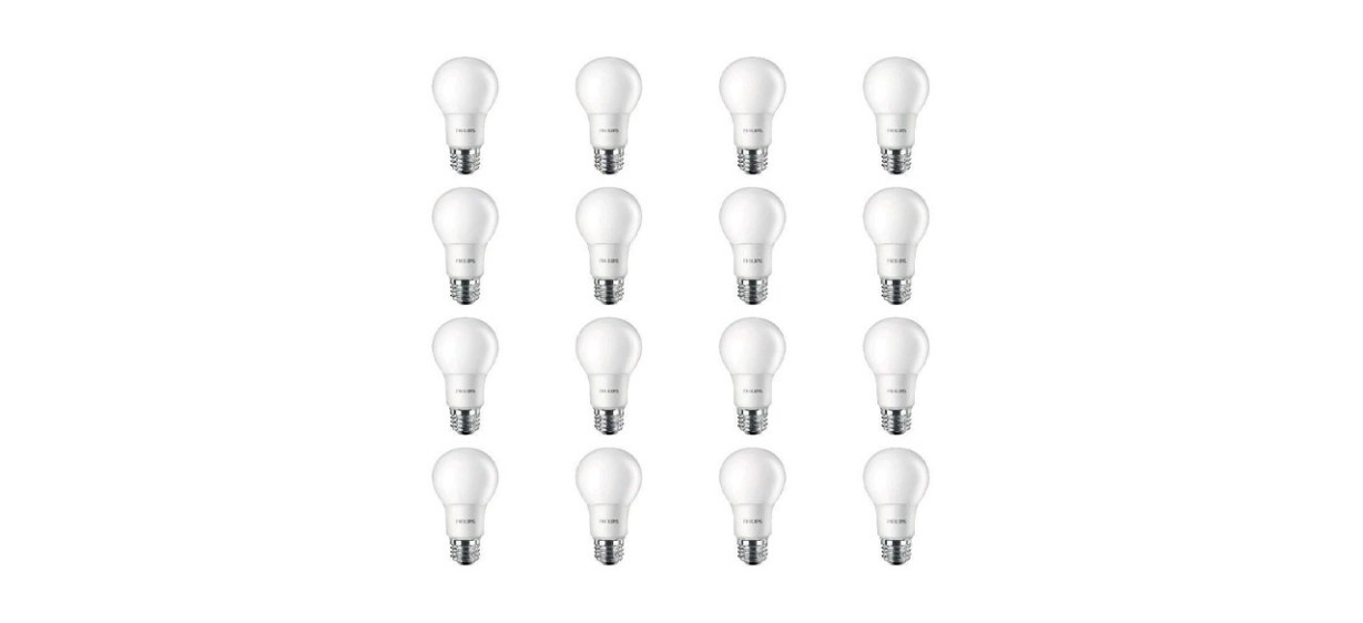 Philips LED Bulbs on white background
