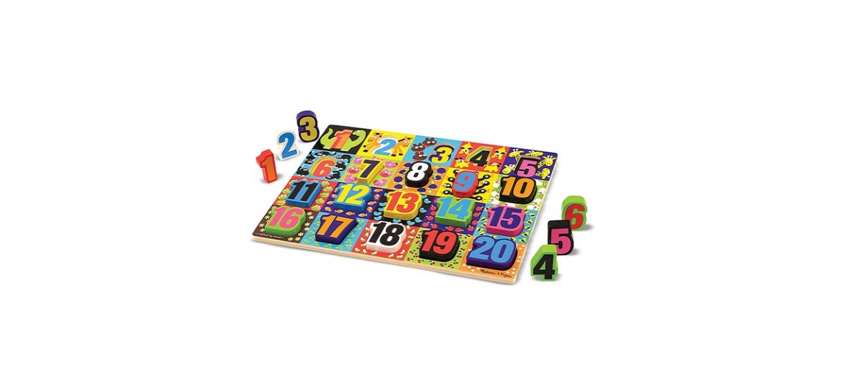 Melissa &amp; Doug Jumbo Numbers Wooden Chunky Puzzle