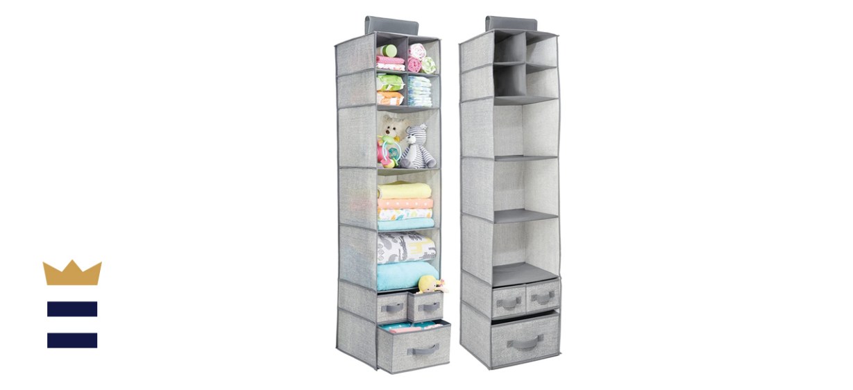 MetroDecor Soft Fabric Over Closet Rod Hanging Storage Organizer