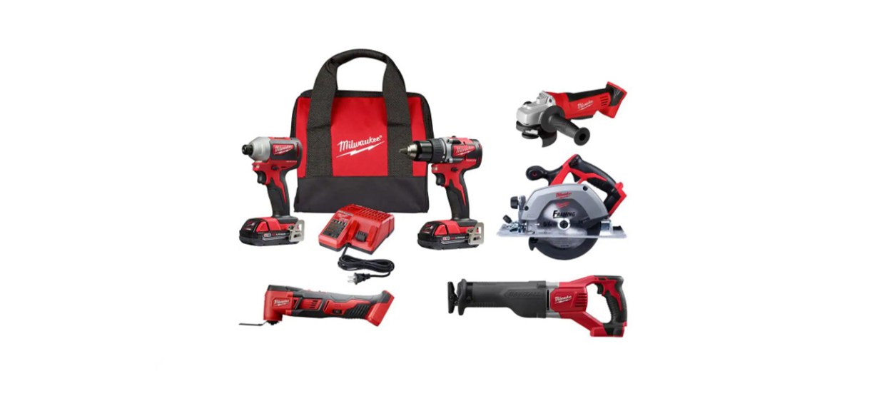 Milwaukee M18 18V Lithium-Ion Five-Tool Combo Kit