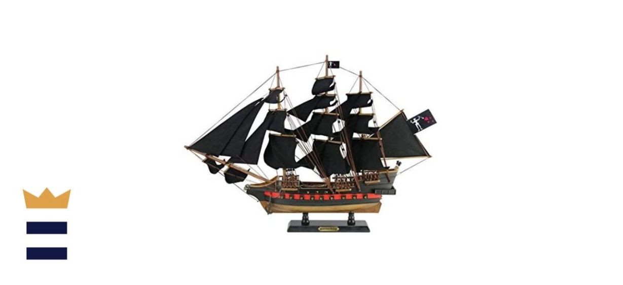 Handcrafted Nautical Decor Wooden Blackbeard's Queen Anne's Revenge Black Sails Limited Model Pirate Ship
