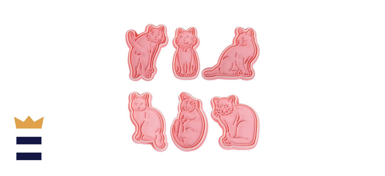 Neepanda Embossed Cat Shape Cookie Cutters