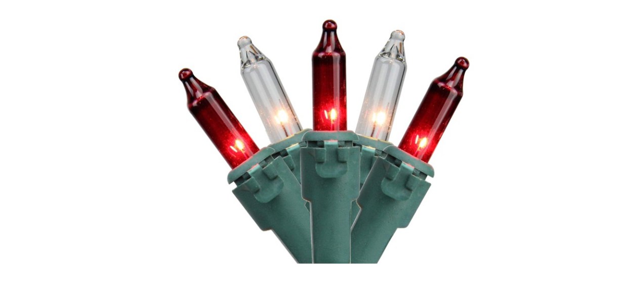 Northlight Set of 50 Red &amp; Clear Mini Christmas Lights