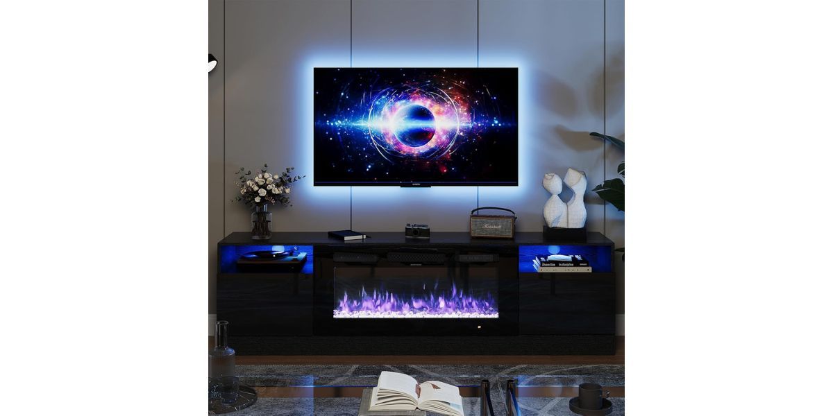 oneinmil Fireplace TV Stand