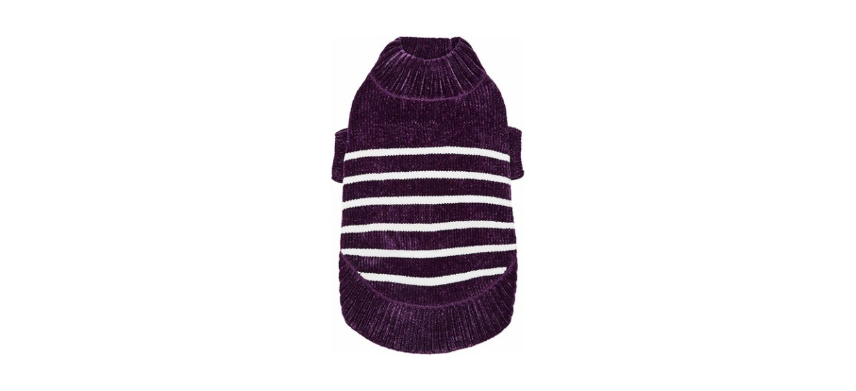 Best Blueberry Pet Striped Dog Sweater
