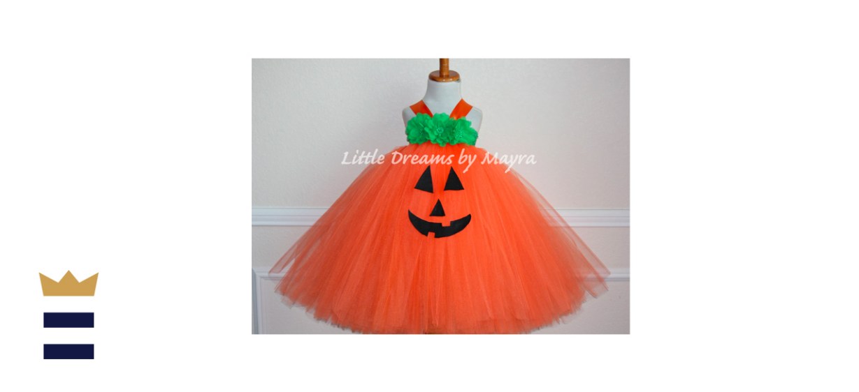 Little Dreams by Mayra Pumpkin TuTu Dress and Matching Hairpiece