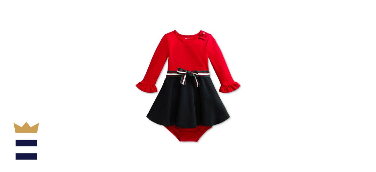 Ralph Lauren Baby Girls Interlock Dress &amp; Bloomer