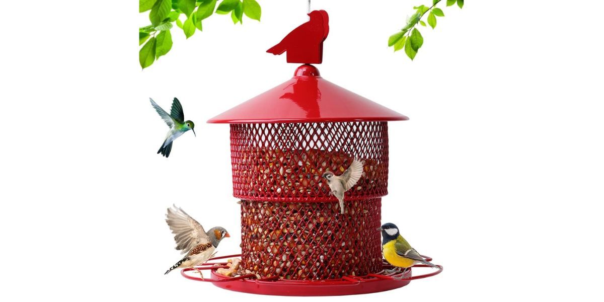 JUTYAST Metal Bird Feeder