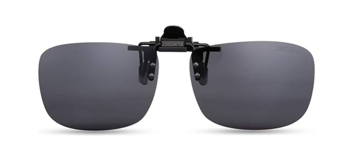 Caxman Rimless Clip-on Sunglasses on white background