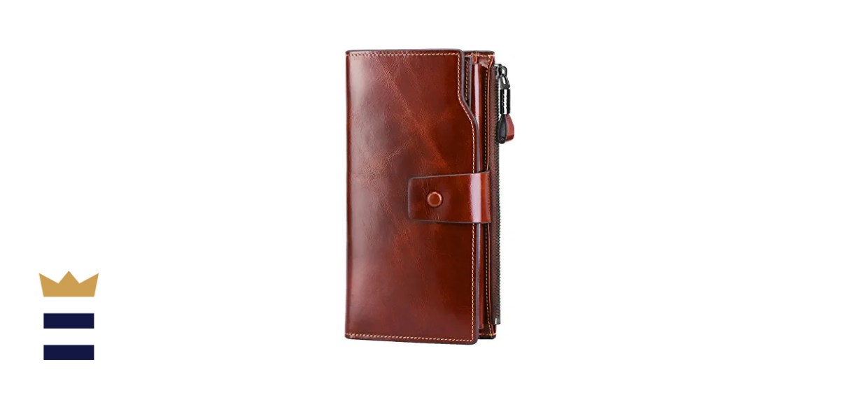 S-Zone RFID-Blocking Genuine Leather Clutch