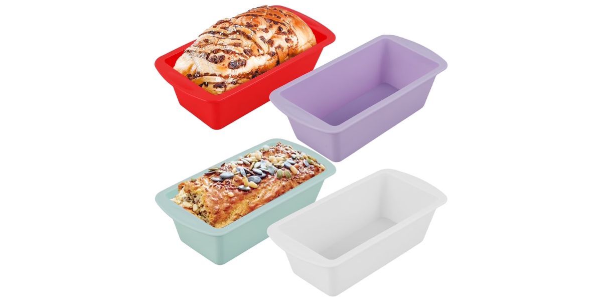 4Pcs Mini Silicone Bread Loaf Pans