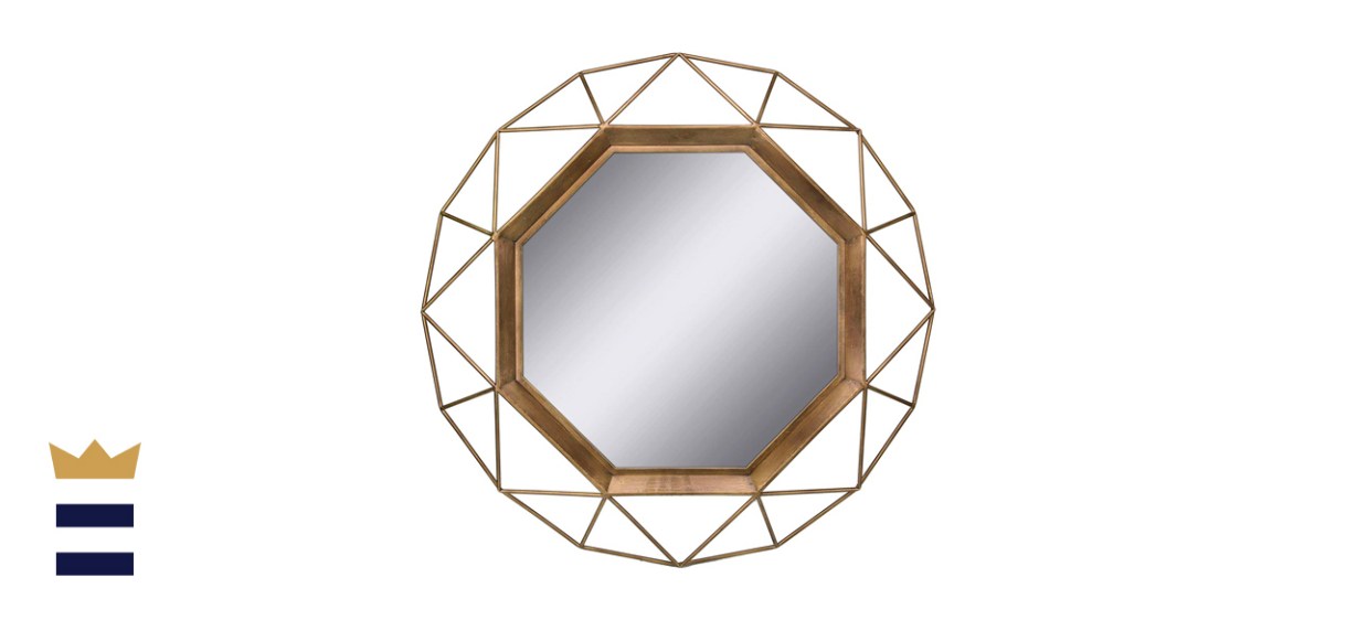 Stonebriar Gold Geometric Wall Mirror