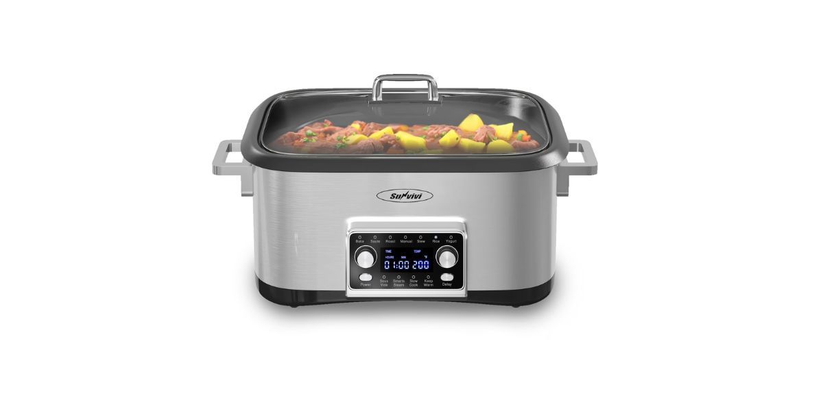 SUNVIVI Programmable 8 Quart Slow Cooker