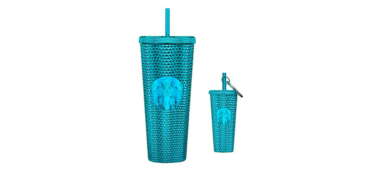 Teal Splash Bling Cold Cup and Keychain Teal Splash Bling Cold Cup and Keychain