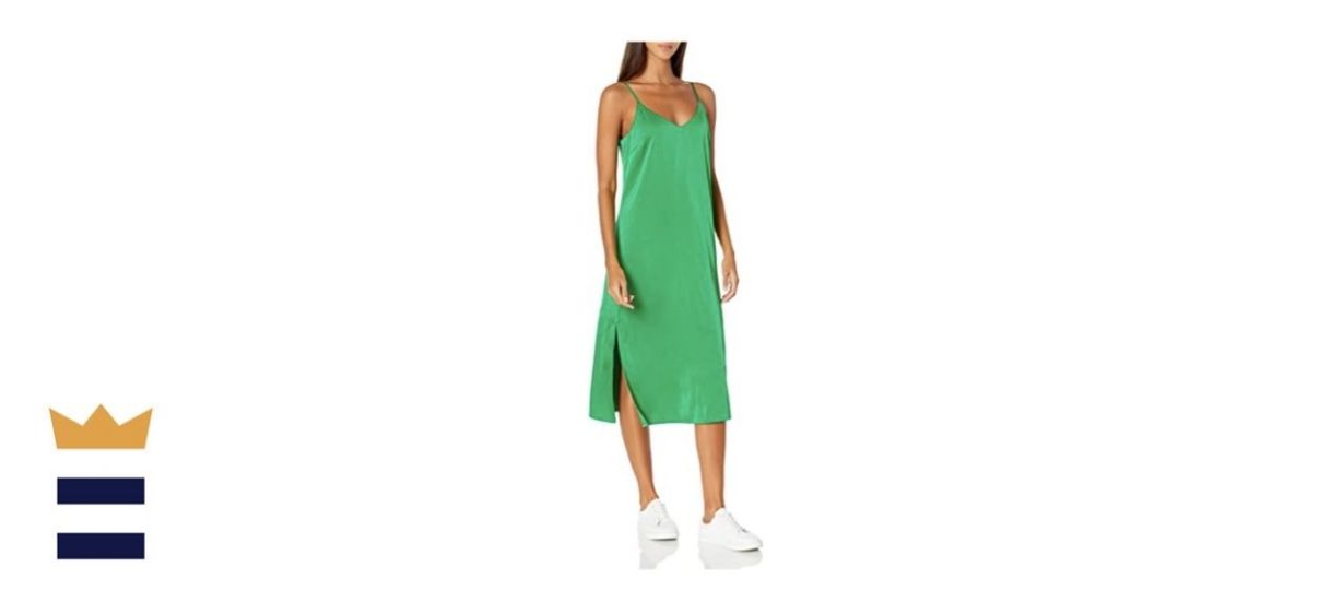 The Drop Women’s Ana Silky V-Neck Midi Slip Dress